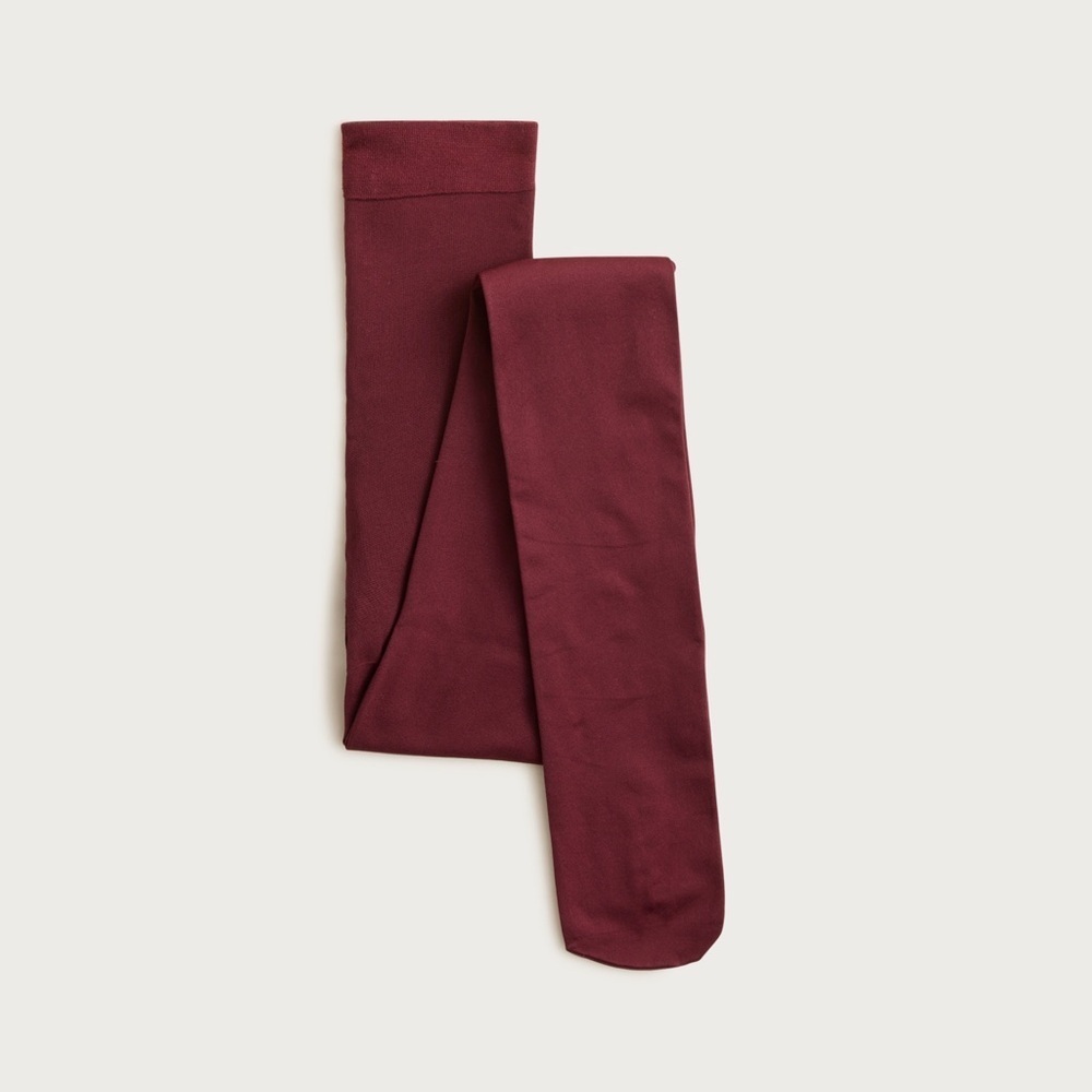J crew midnight burgundy Control-top opaque tights